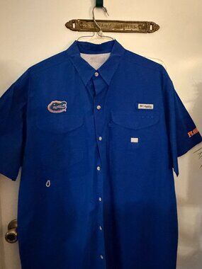 Columbia Men's University of Florida Gators Blue  Performance Shirt Large #1